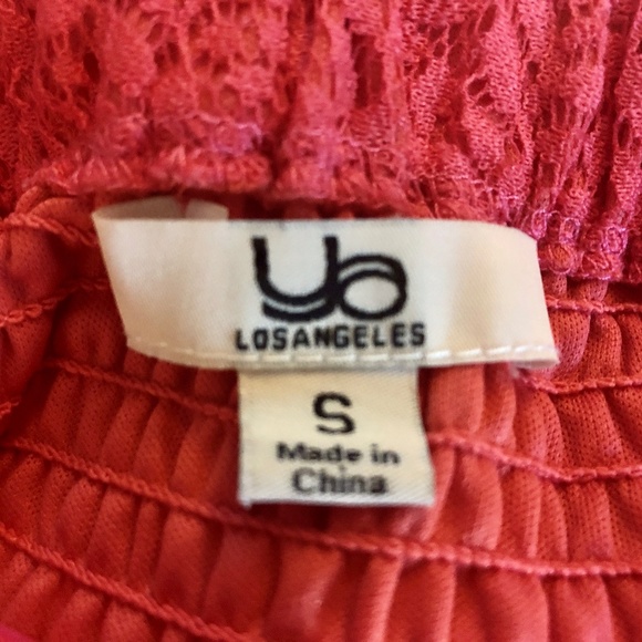 Strapless Cinch-Waist A-Line Dress, Lace Detail - Picture 3 of 3